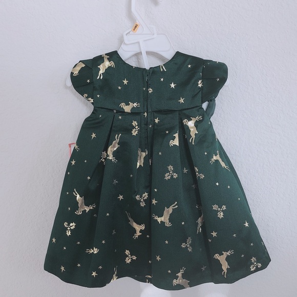 Bonnie Jean 2-Piece Reindeer Trapeze Fit & Flare Dress & Panty Size 18M NWT - Picture 4 of 6
